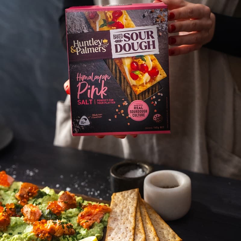 Salmon avocado board with crackers HP 1X1 side on 2 HR